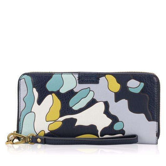 jam-Sl7185403-Fossil Emma Large Zip Wallet Blue Multi-Balilene