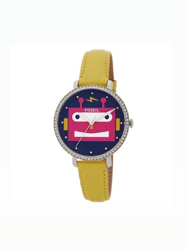 Fossil ES4091 Jacqueline Robot Leather Yellow Watch