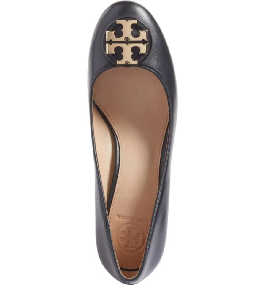 Tory Burch 43395 Janey 50mm Pumps / Calf Leather Perfect Black
