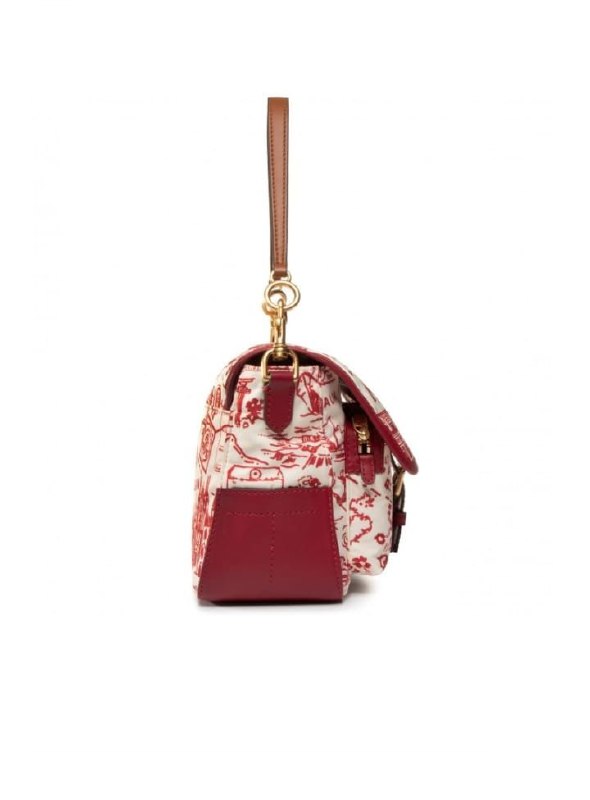 Tory Burch 74455 Perry Nylon Printed Crosbody Red Destination