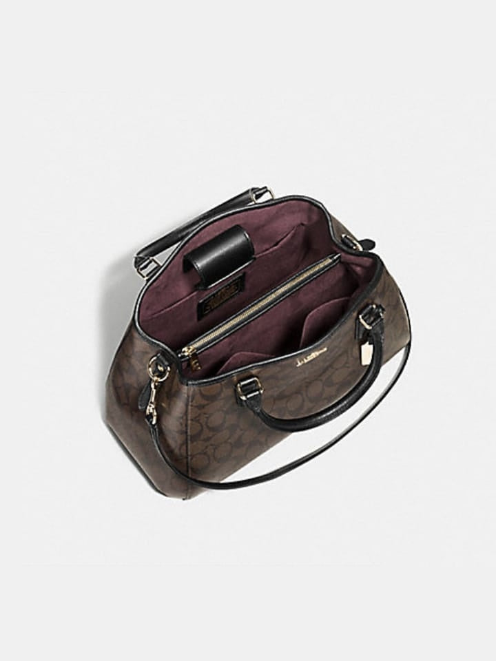 Coach F58310 Small Margot Carryall Signature Brown Black