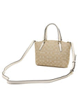 Coach F57830 Mini Kelsey Satchel Outine Signature Light Khaki Chalk