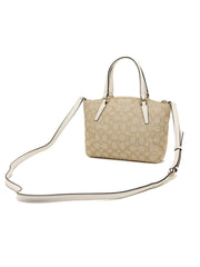 Coach F57830 Mini Kelsey Satchel Outine Signature Light Khaki Chalk