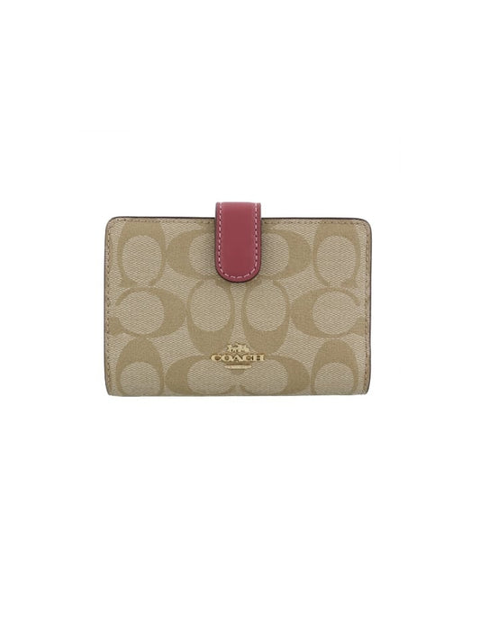 Coach F23553 Corner Medium Signature Light Khaki Rouge