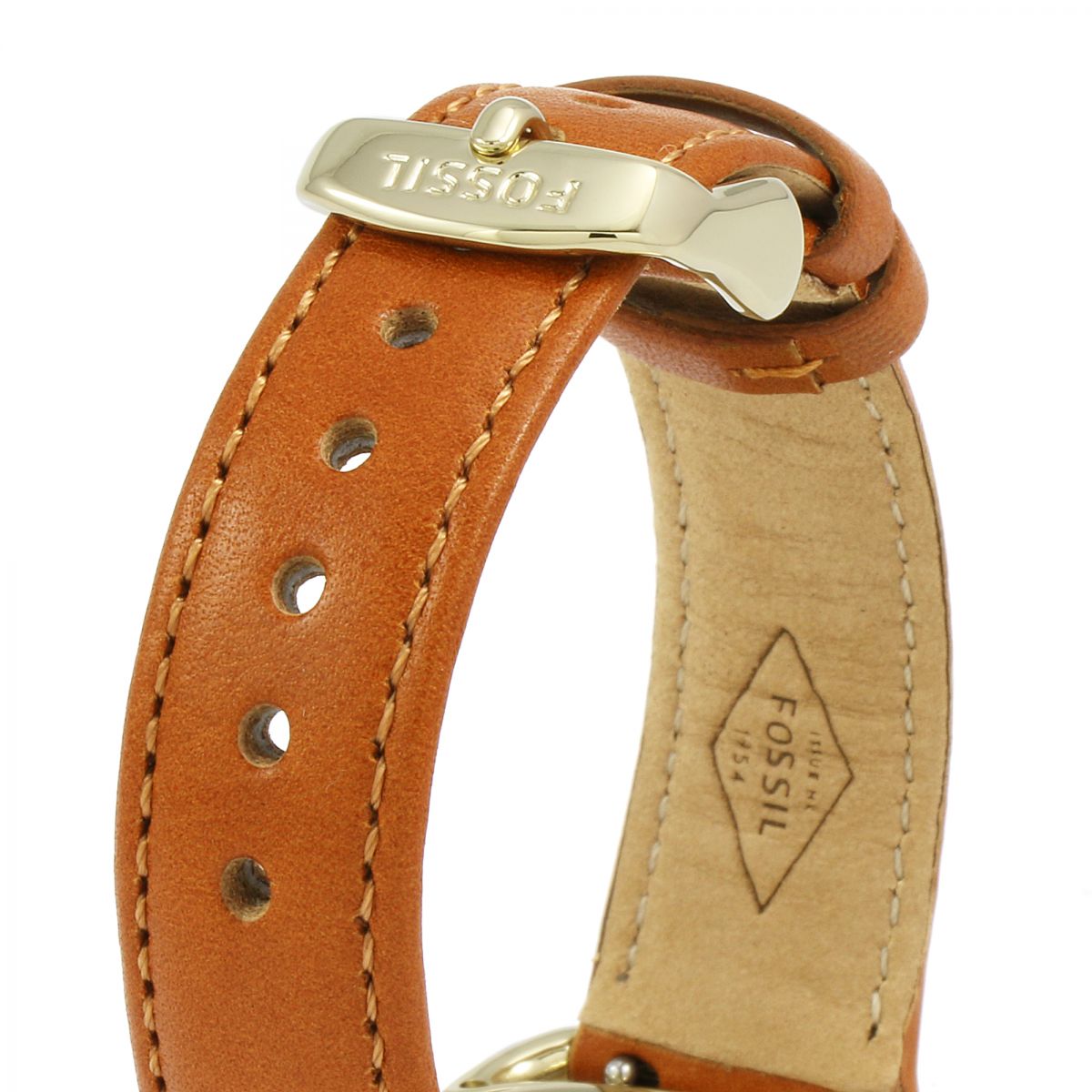 Fossil Es4006 Tailor Multifunction White Dial Brown Leather Watch