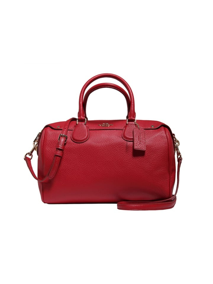 Coach F36672 Bennett Satchel Pabbled Leather Imitation Classic Red