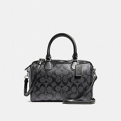 Coach 58312 Signature Mini Bennett Satchel Black Smoke