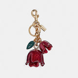 Coach F58514 Glitter Tea Rose Bag Charm