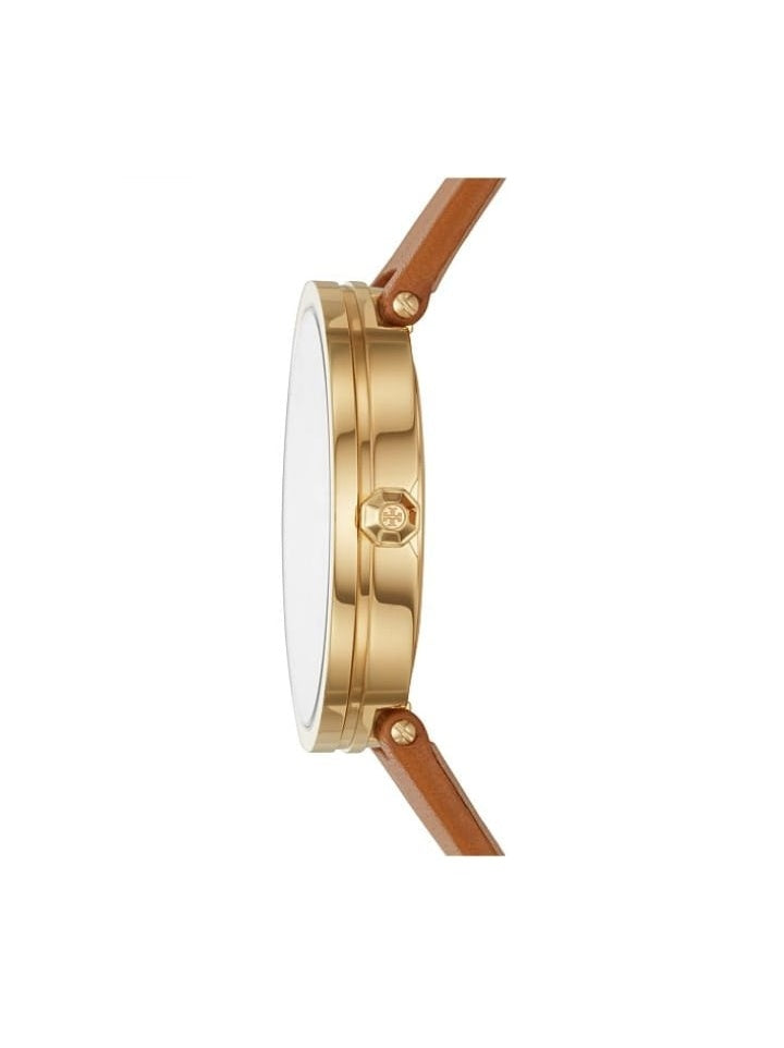 Tory Burch TBW4040 Reva Watch Luggage Leather Strap