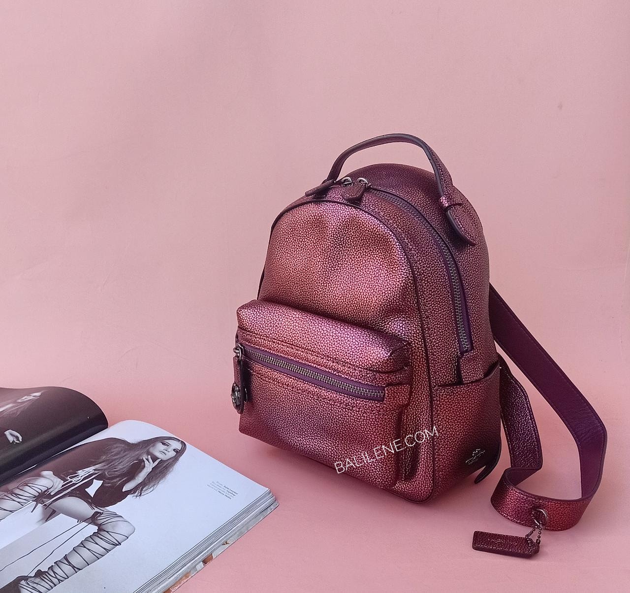 coach backpack girls Coach 40715 Backpack Campus 23 Metallic Berry – Balilene