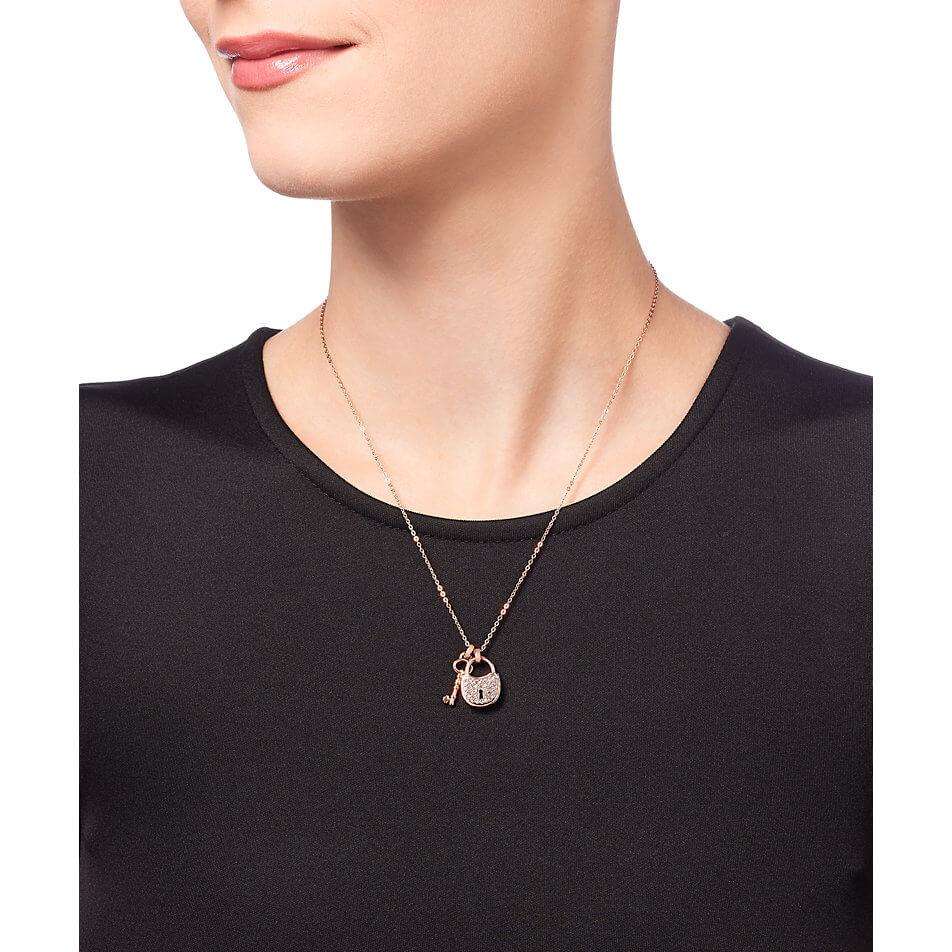 Fossil JF00089791 Necklace Women Jewellery Fossil Lock and Key