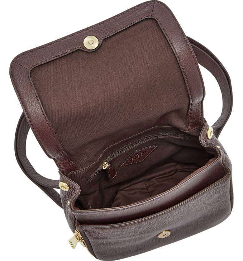 dimension fossil preston leather backpack bags Tas Fossil ZB6731206 Preston Mini Backpack Espreso – Balilene