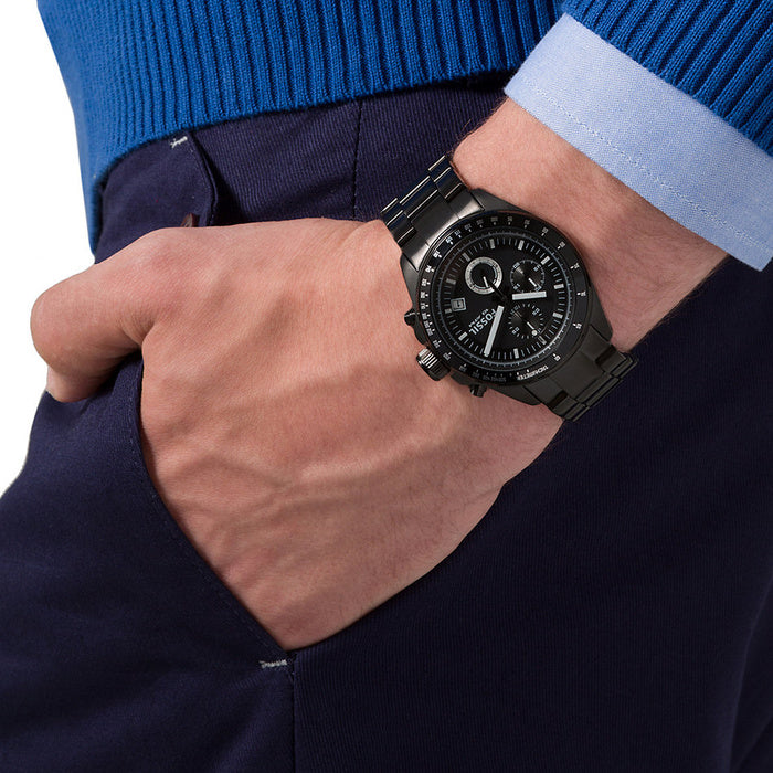 Fossil Ch2601 Decker Chronograph Black Stainless Steel Watch