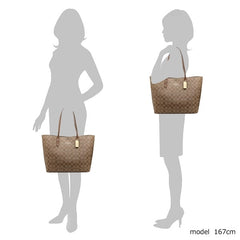 gambar-Coach-F76636-Signature-Town-Tote-Khaki-Saddle-onmode-Balilene