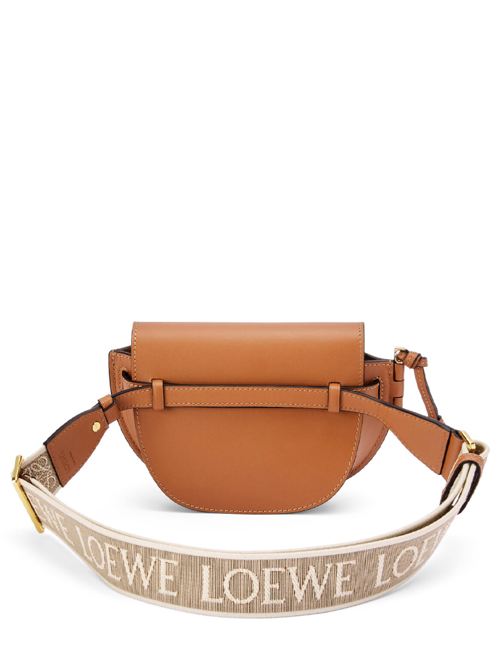 gambar-belakang-Loewe-Mini-Gate-Dual-Bag-In-Soft-Calfskin-And-Jacquard-Tan
