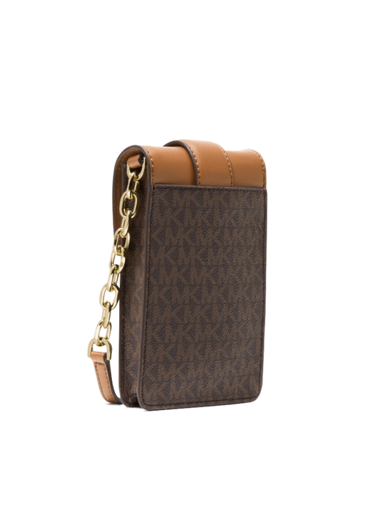 gambar-belakang-Michael-Kors-35S2GNMC5B-Carmen-Small-Logo-Smartphone-Crossbody-Bag-Brown