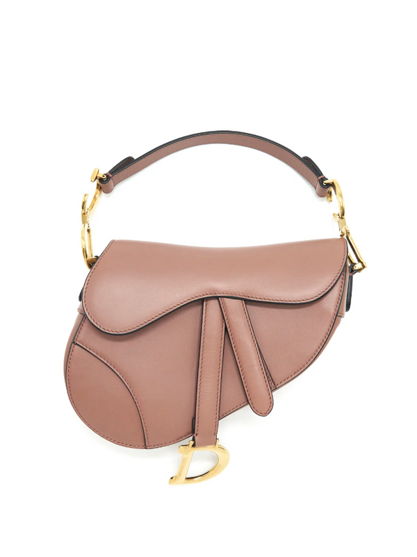 gambar-depan-Dior-Mini-Saddle-Bag-In-Pink-Calfskin