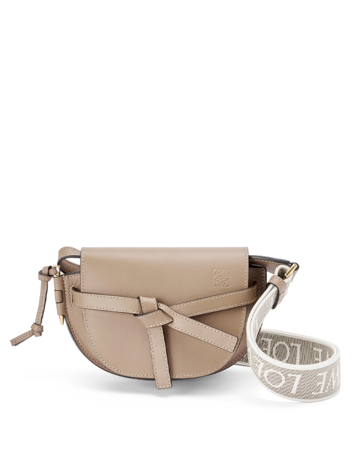 gambar-depan-Loewe-Mini-Gate-Dual-Bag-In-Soft-Calfskin-And-Jacquard-Sand