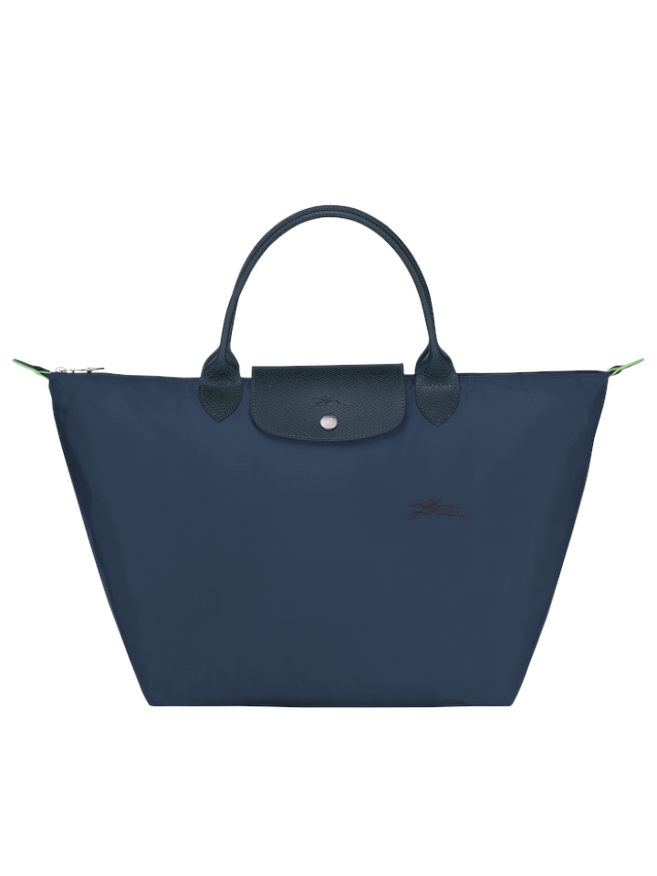 gambar-depan-Longchamp-Le-Pliage-Green-Handbag-Medium-Ocean-Blue