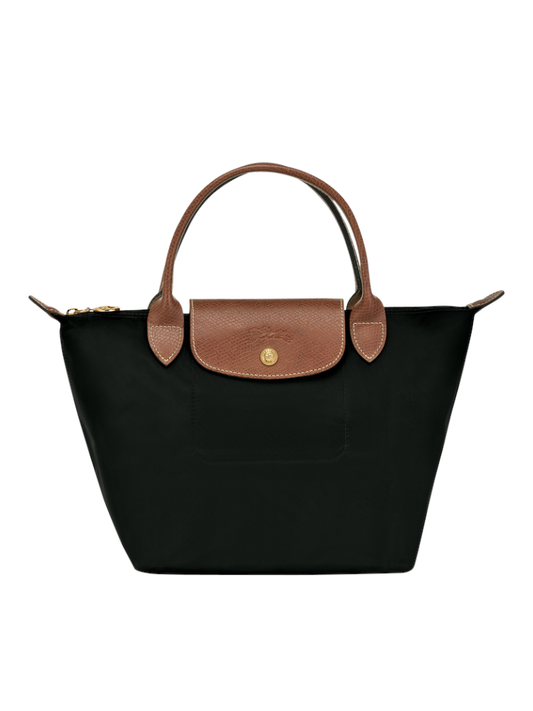 gambar-depan-Longchamp-Le-Pliage-Original-Small-Top-Handle-Bag-Black