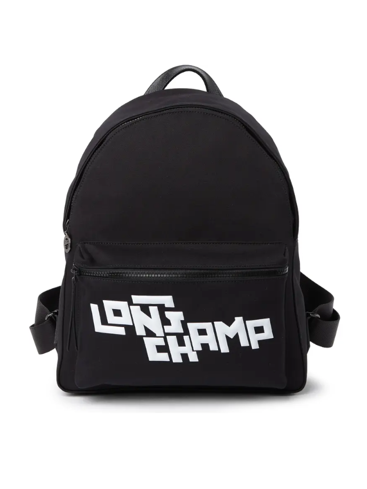 gambar-depan-Longchamp-Stamp-Backpack-Black
