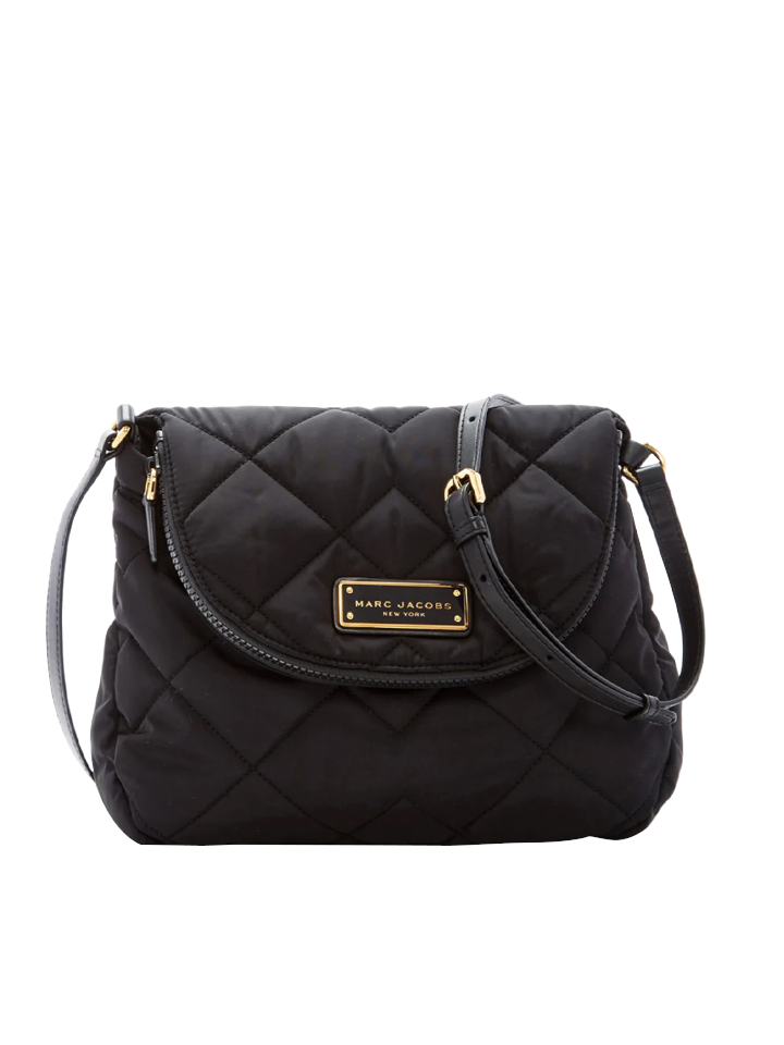 Marc Jacobs Natasha Quilted Nylon Crossbody Bag Black – Balilene