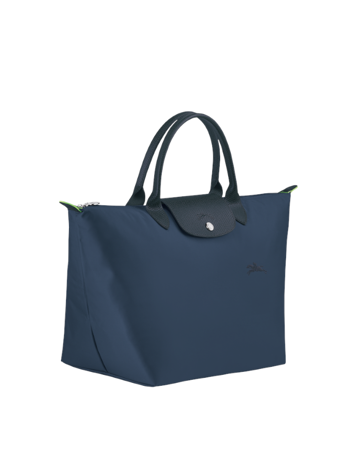 gambar-samping-Longchamp-Le-Pliage-Green-Handbag-Medium-Ocean-Blue