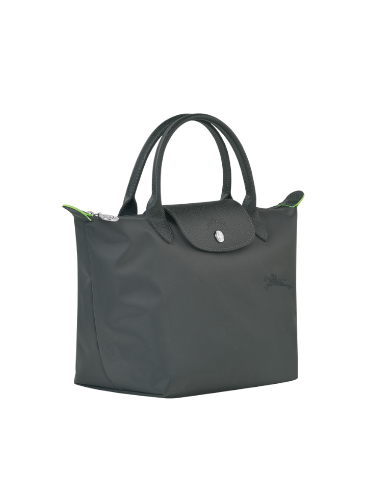 gambar-samping-Longchamp-Le-Pliage-Green-Small-Top-Handle-Bag-Grey