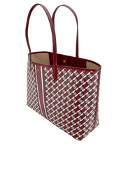 gambar-samping-Tory-Burch-Geo-Logo-Tote-With-Strip-Crimson-Red