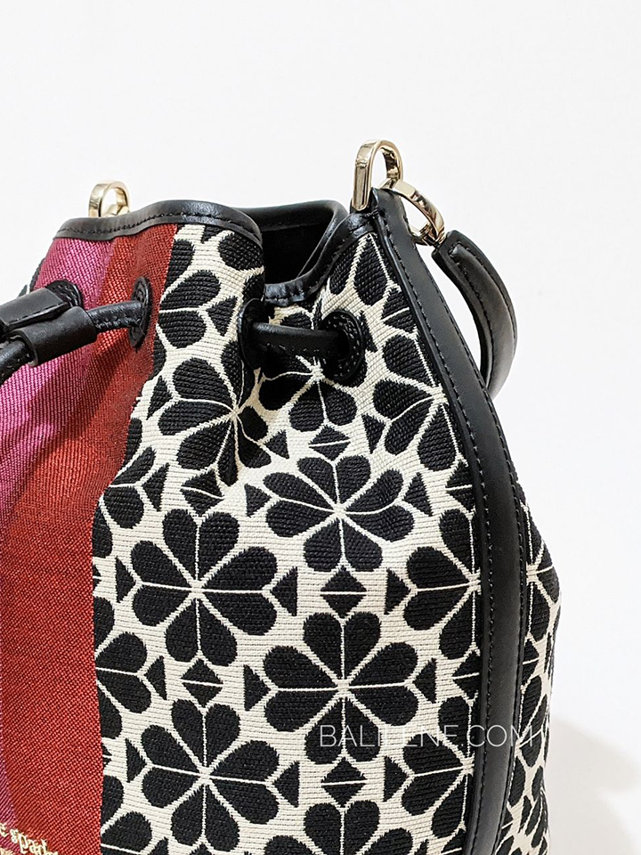 Review Kate Spade Flower Jacquard Bucket Bag 