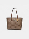 gambar depan-Coach-F76636-Signature-Town-Tote-Khaki-Saddle-Balilene