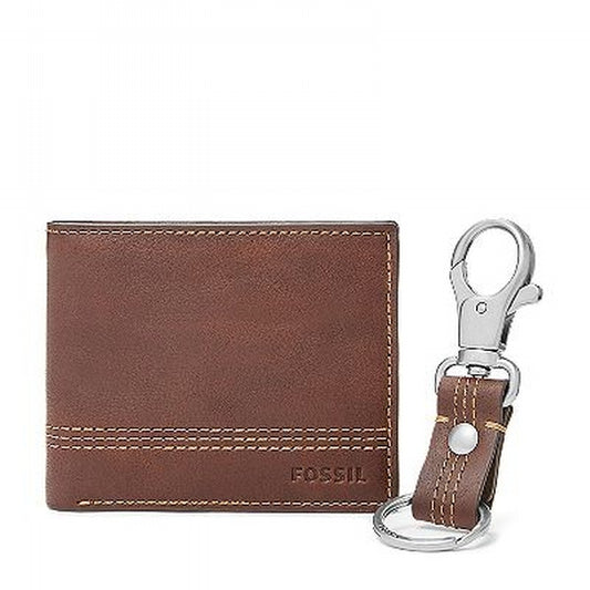 Fossil Kyle Rfid Gift Set Brown Sml1566208 depan