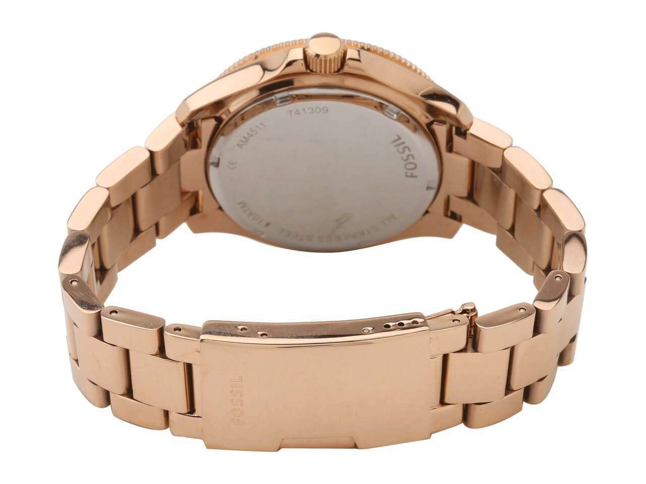 jam-AM4511-Fossil Cecile chronograph Rosegold Watch-Balilene