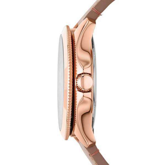 jam-Am4532-Fossil Cecile Multifunction White Dial Beige-Balilene