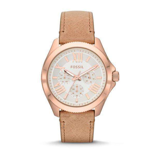 jam-Am4532-Fossil Cecile Multifunction White Dial Beige-Balilene