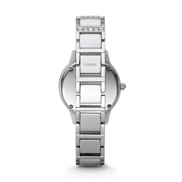jam-Ce1017-Fossil Jesse Ceramic White Watch-Balilene