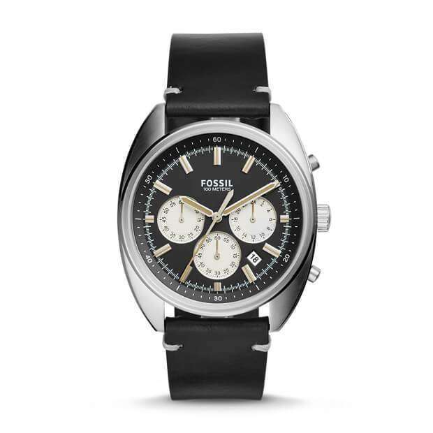 jam-Ch3043-Fossil Drifter Chronograph Black Dial-Balilene
