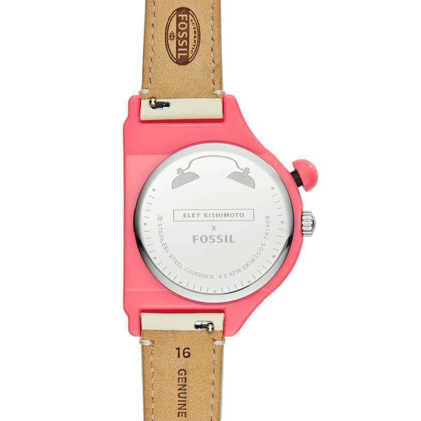 jam-Ekw1005-Fossil Eley Kishimoto Pink White Leather-Balilene
