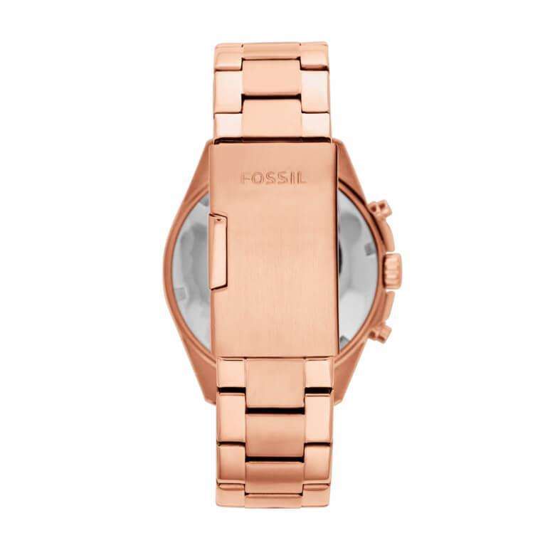 jam-ES3352-Fossil Decker Chronograph Rose Gold-Balilene