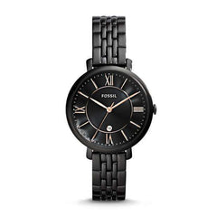 jam-Es3614-Fossil Jacqueline Black Dial Ladies Casual Watch-Balilene