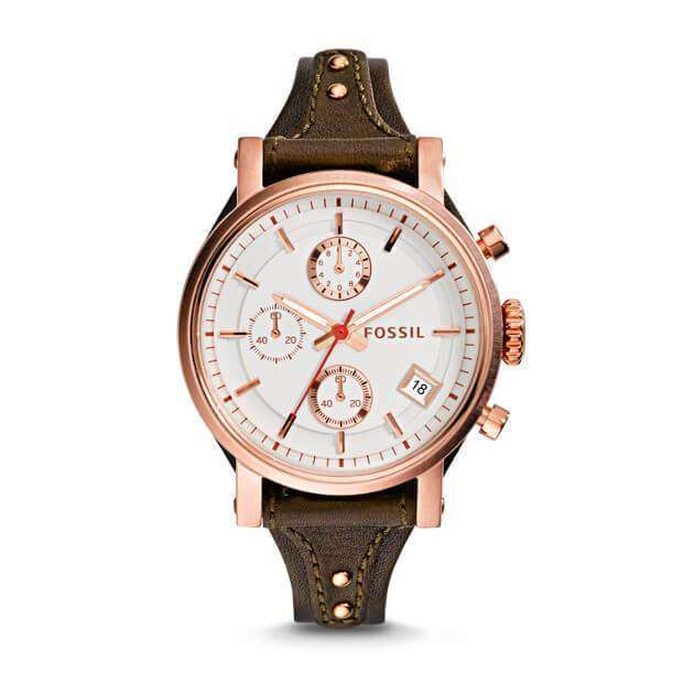 jam-es3616-Fossil Boyfriend Chronograph Raisin Leather-Balilene
