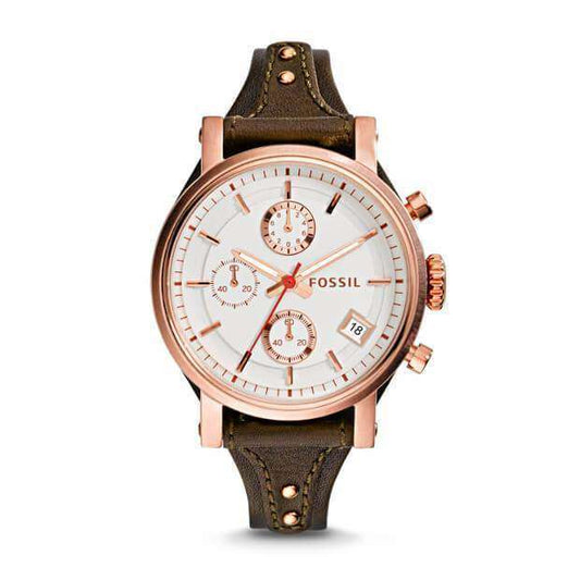 jam-es3616-Fossil Boyfriend Chronograph Raisin Leather-Balilene