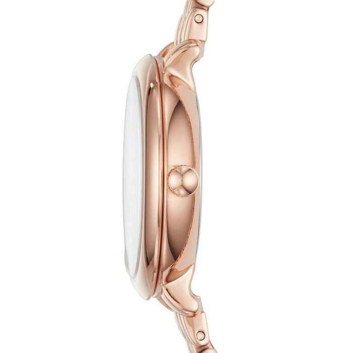 jam-Es4031-Fossil Jacqueline Mini Mother Of Pearl Dial Ladies Rose Gold Watch-Balilene
