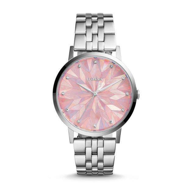 jam-Es4167-Fossil Vintage Muse Three-hand Pink Mother Of Pearl Watch-Balilene