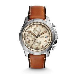 jam-Fs5130-Fossil Dean Chronograph Light Brown-Balilene