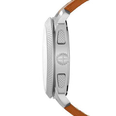 jam-FS5131-Fossil Machine Chronograph Light Brown Leather Watch-Balilene
