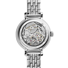 jam-Me3071-Fossil Jacqueline Mini Skeleton Silver Watch-Balilene