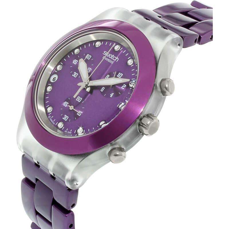 jam-SVCK4048AG-Swatch Full Blooded Blueberry Unisex Watch-Balilene