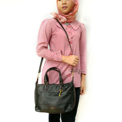 Fossil Shb1380001 Julia Leather Satchel Black