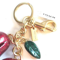 Coach F58514 Glitter Tea Rose Bag Charm